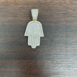 Charm Hamsa 🪬  Sterling Silver 925 With Cubic zirconia