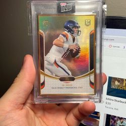 Bo Nix topps now gold frame /50