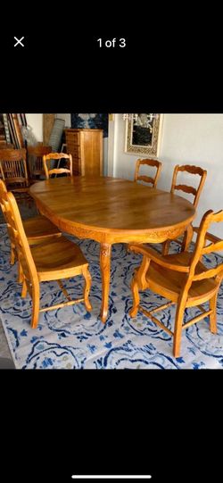 Mahogany oak dining set