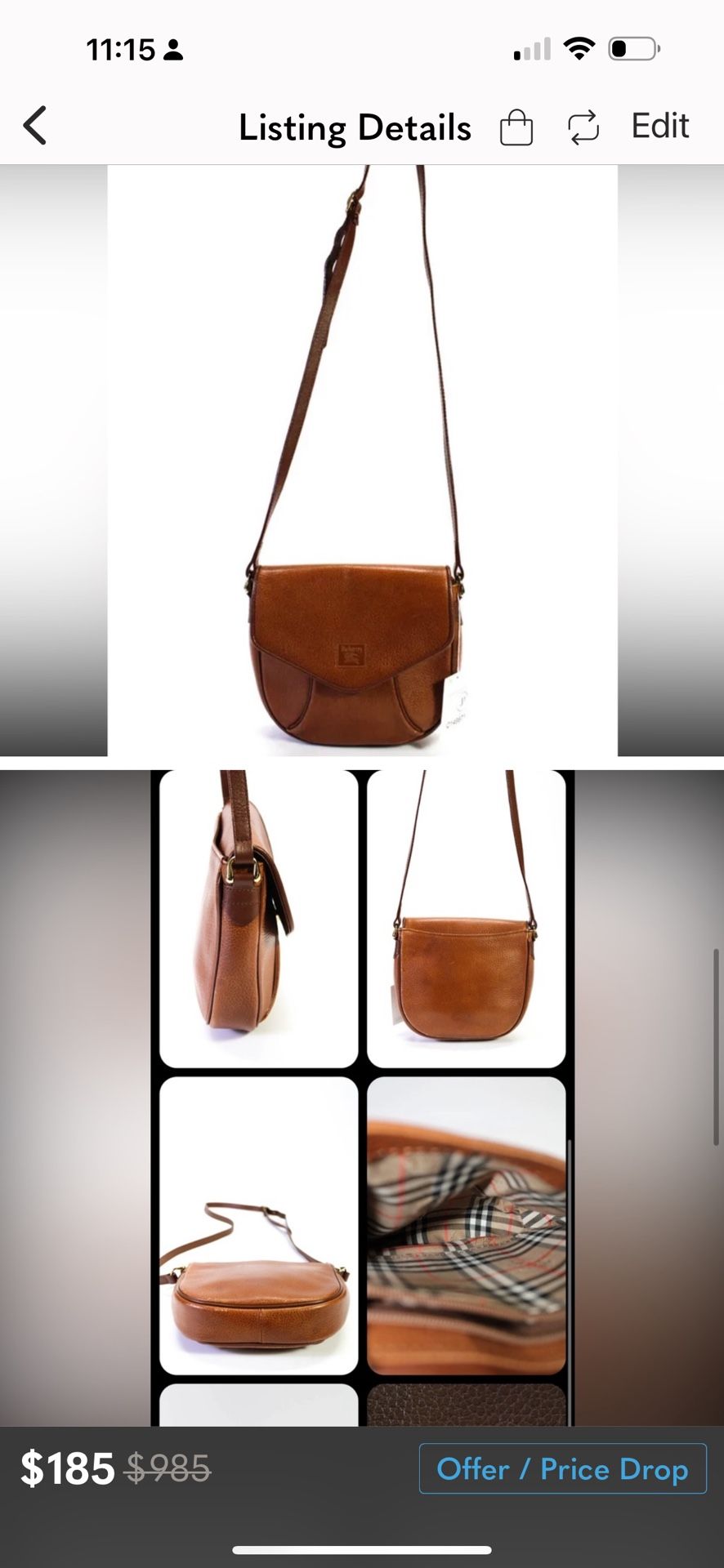 Crossbody Burberry Vintage Bag