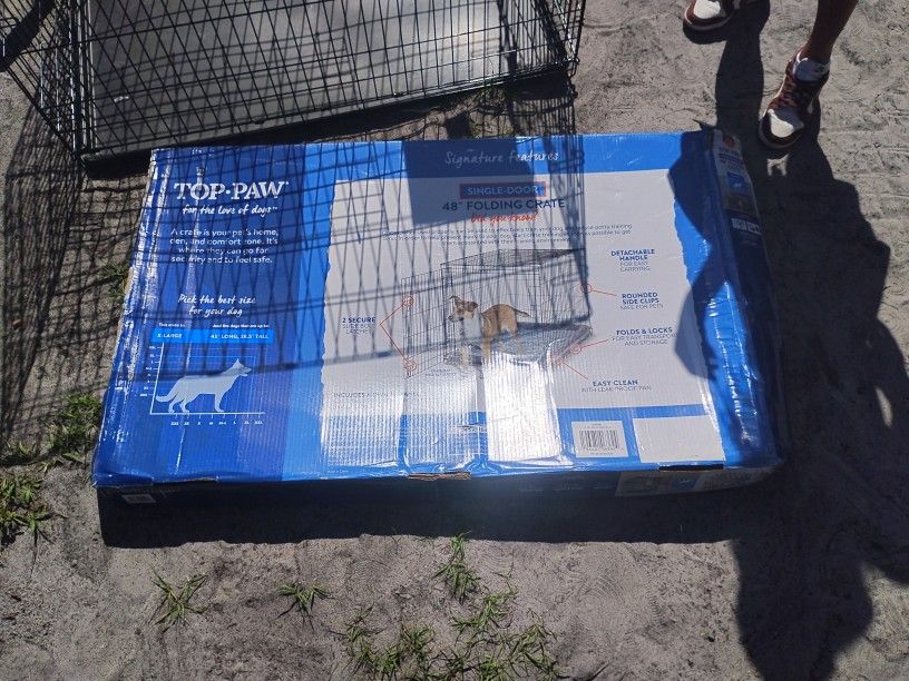 Kennel 48" Single-Door Folding Crate By TOP-PAW