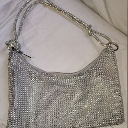 Silver Sparkle Mini Handbag