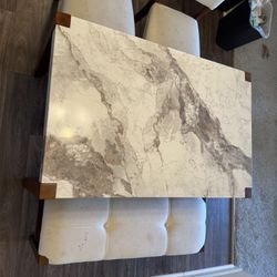Marble Kitchen Table W/ Seats