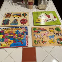 Vintage Children’s Shapes Puzzles - Ages 1.4 - 5 Years 
