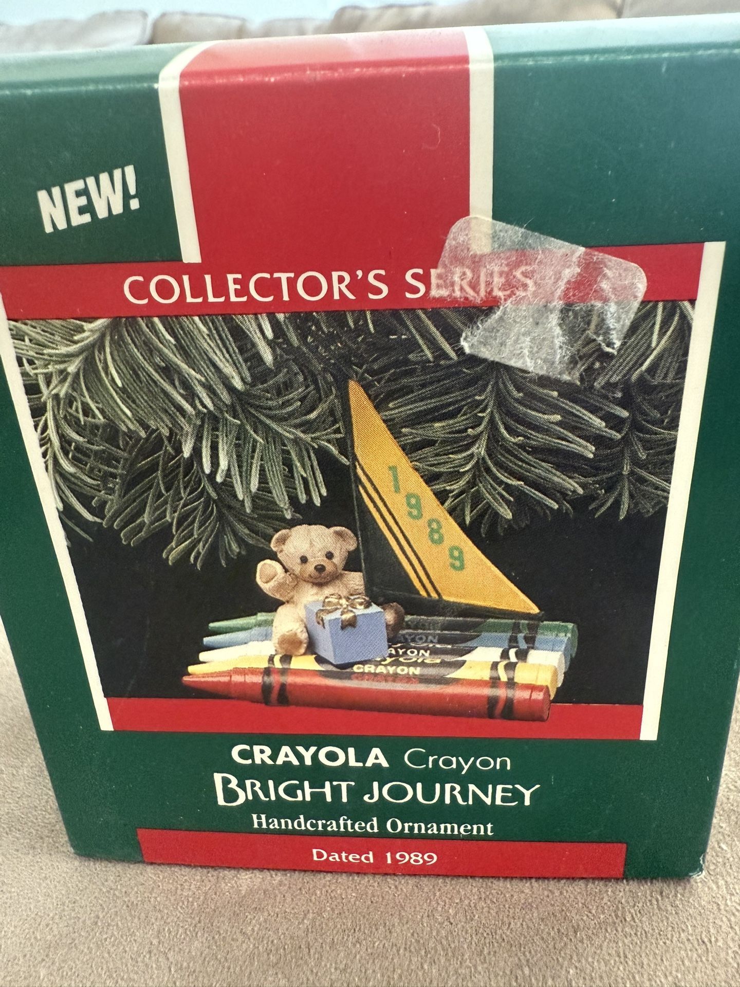 1989 Vintage Hallmark Ornament Bright Journey Collector's Series #1 Crayola Crayon