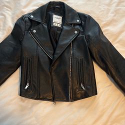 Abercrombie Vegan Leather Moto Jacket Size Small