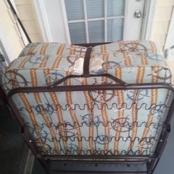 Mattress With Frame. Very Clean Barely Used.