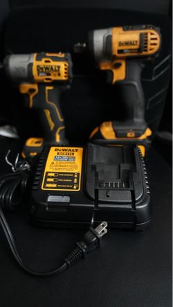 Dewalt impact driver and impact wrench with ЗAh 20v battery and charger