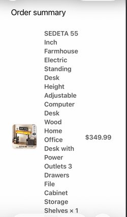 SEDETA 55 Inch Farmhouse Electric Standing Desk Height Adjustable