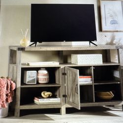 59 Inch Two Door Tv Stand Gray Wash