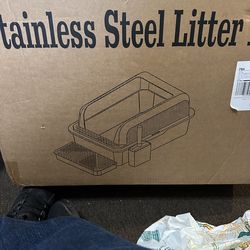 Brand new in box stainless steel litter box XL