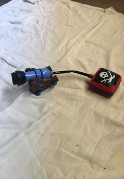 Pirate cannon. Stomp on pirate- ball fires from cannon