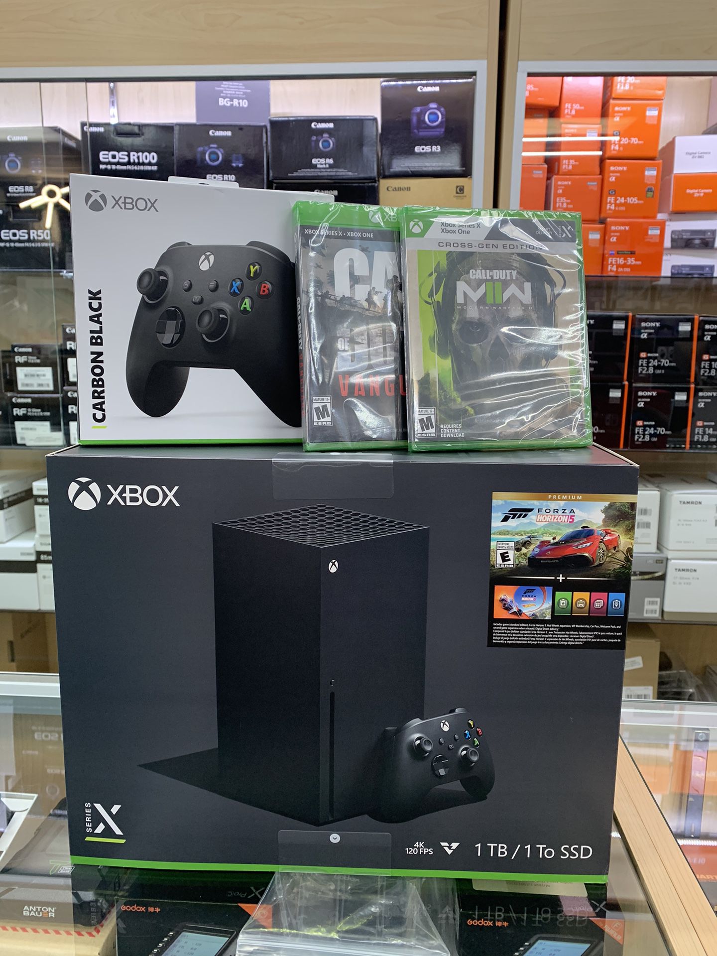 Xbox Gaming Console With Extra Remote And Game Bundle 