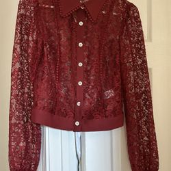 Burgundy Long Sleeve Shirt $8 