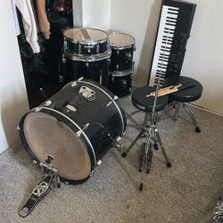 Drum Set With Piano