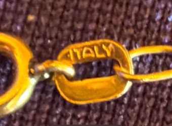 Vintage 14K Solid Yellow Gold 25" Dainty Chain Necklace 1.99g Italy 245 AR Arezzo