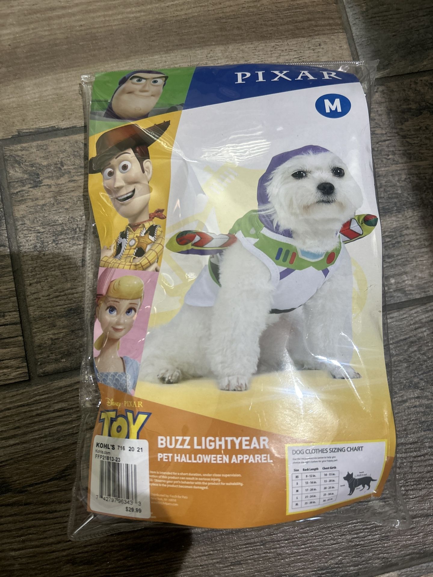 Toy Story Buzz Lightyear Pet Halloween Costume-NEW