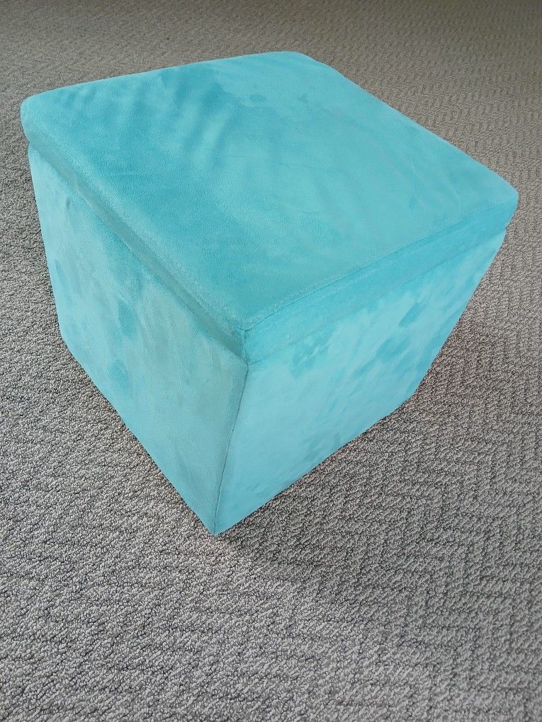 Turquoise Cubed Ottoman