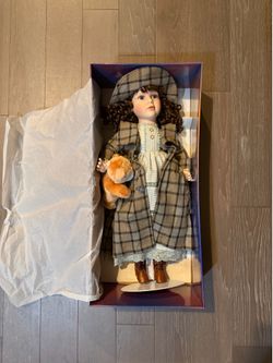 Ashley Belle Collection Tammy Limited Edition Porcelain Doll Teddy Bear w/COA