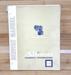 Allison Service Manual CRT 3(contact info removed) Series Torqmatic Transmissions 1965 Rebuild