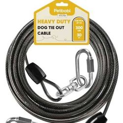 Petbobi 30FT Dog Tie-Out Cable – 300 LBS - NEW