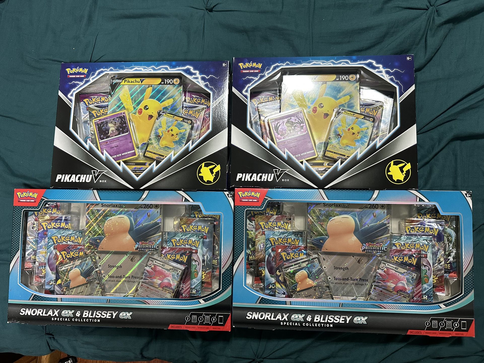 Pokémon Pikachu V Box And Snorlax Ex And Blissey Ex Special Collection