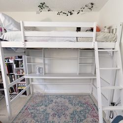 White Loft and Mattress- GREAT Condition