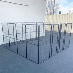 (NEW) $360 Heavy Duty 10x10x5ft Tall Pet Playpen 16-Panel Dog Crate Kennel Exercise Cage Fence