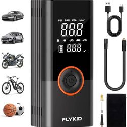 Brand new in box Avid Portable FLYKID Tire Inflator Portable Air Compressor - 150PS| Digital Air Pump - New Tools