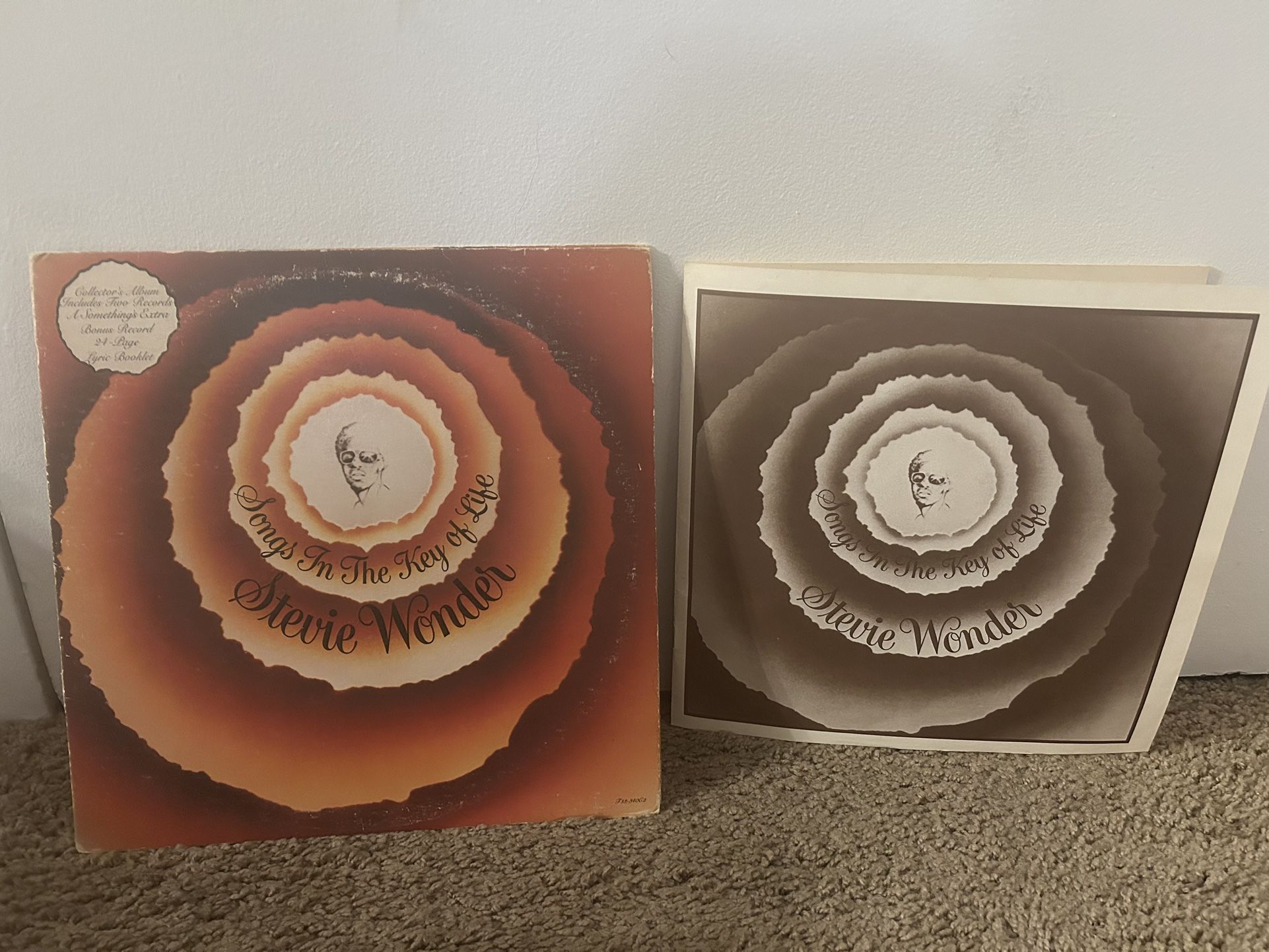 Stevie Wonder The Songs To The Key Of Life Double Lp and 45