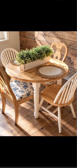 Round table and four chairs