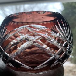 Czech Candle Holder burgundy 