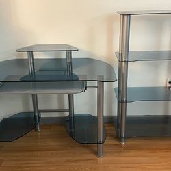 Student Desk And Side Stand Like New 