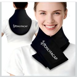 Flexible Neck Ice Pack Wrap, Adjustable Gel Cervical Ice Pack for Neck Pain Relief, Hot Cold Therapy, Reusable Swelling Reduction, Hands-Free Cervical