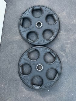 45lb urethane Olympic weight plate set