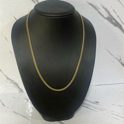 10k Cuban link necklace - yellow gold