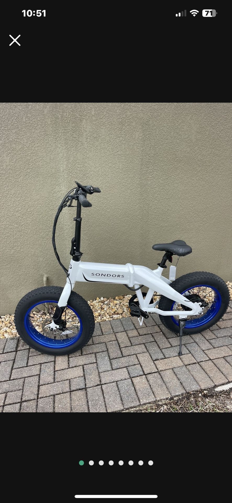 Sondors Fold X White Foldable Electric Bike Like New