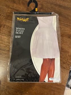 Spirit White Tulle Skirt Adult Small