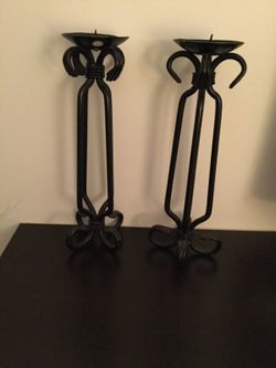 Iron cast candleholders