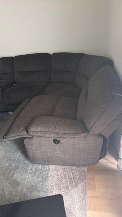 L shape reclining ball couch