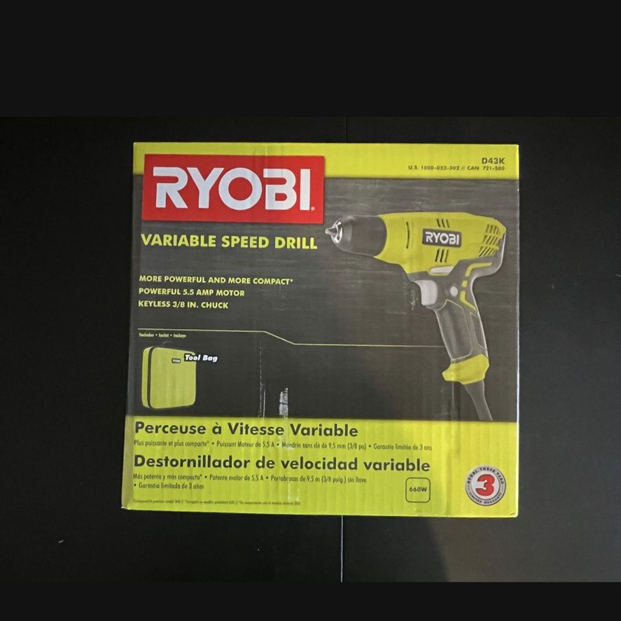 Ryobi Variable Speed Drill 