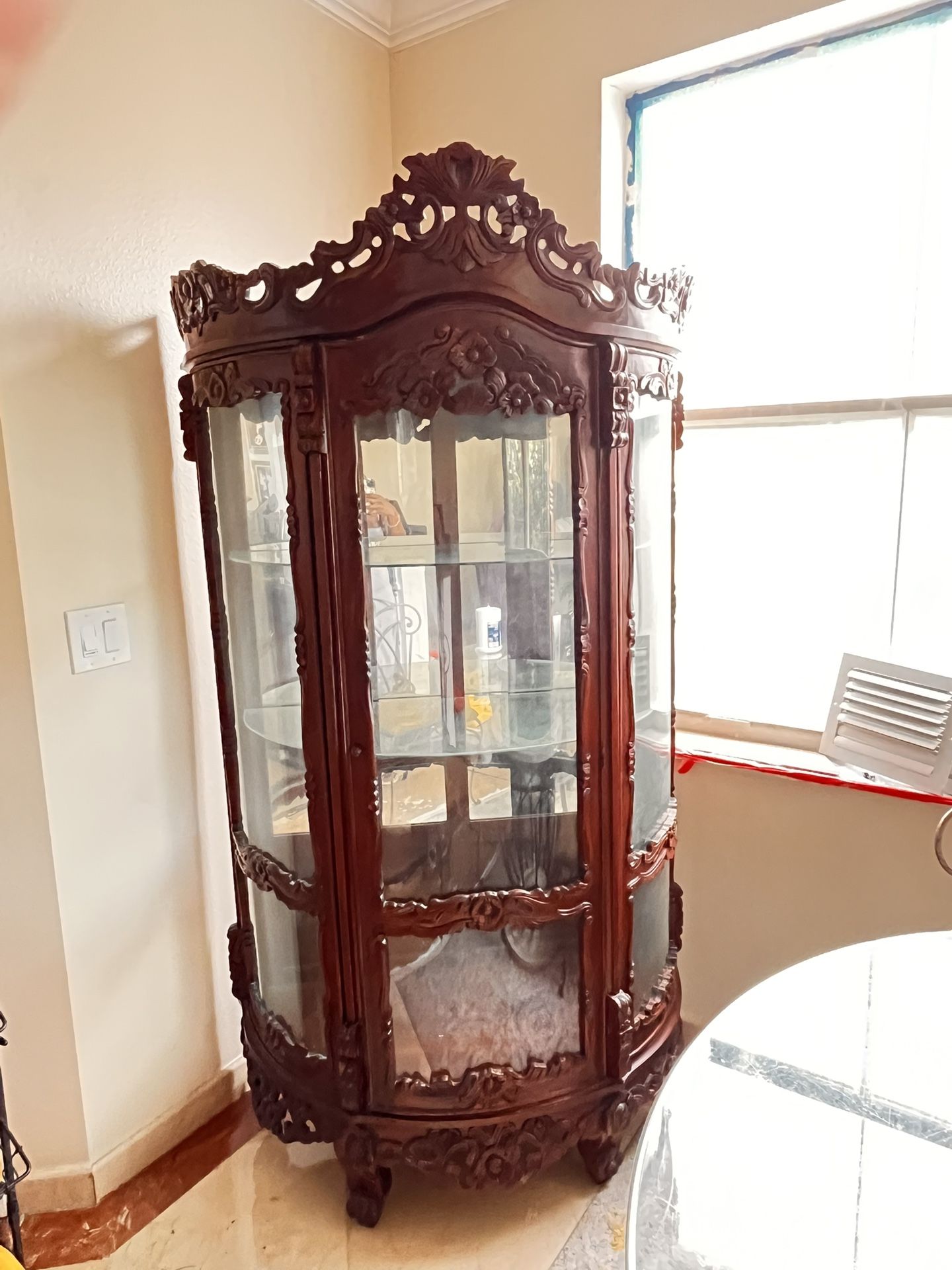 Antique Wood Curio