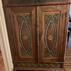 Hand Crafted Solid Teak Wood Armoire/Cabinet
