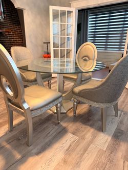 Glam Dining Room table/ encrusted with rhinestones
