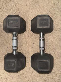 2 - 25lb dumbbells (50lbs set)