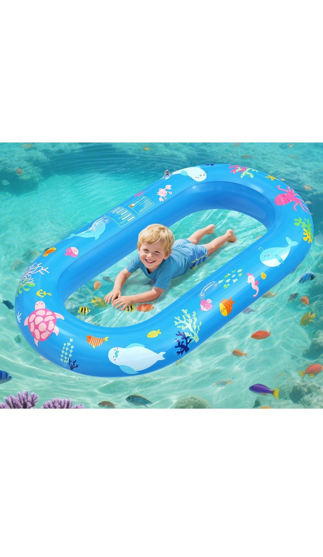 Kids Clear Bottom Inflatable Pool Floats *Brand New*