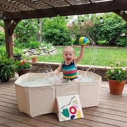 Portable Foldable Toddler Bathtub & Splash Pool – Great for Indoors & Outdoors!
