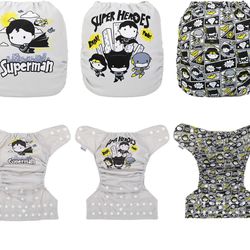 Cloth Diaper 3pk Super POW Justice League