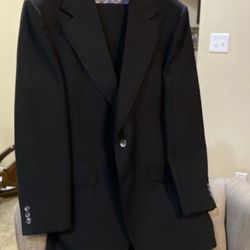 Vintage Sheplers the American Original Black Western Style Suit, Jacket 42R, Pants Size 38 x 30 
