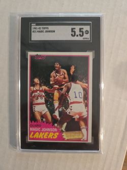 1981-82 topps magic Johnson sgc 5.5